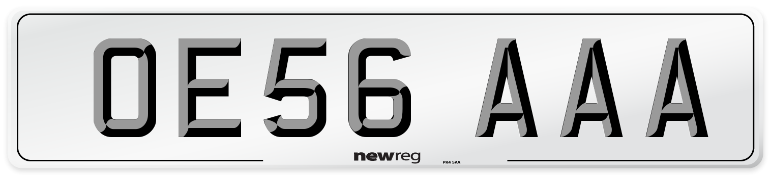 OE56 AAA Number Plate from New Reg
